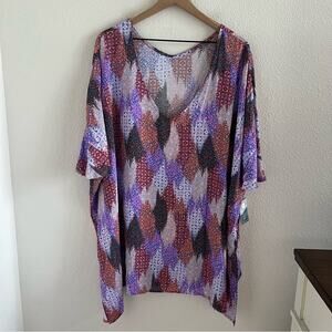 NWT Eidon Maeva Kaftan Muti Venice Cover Up Swim One Size